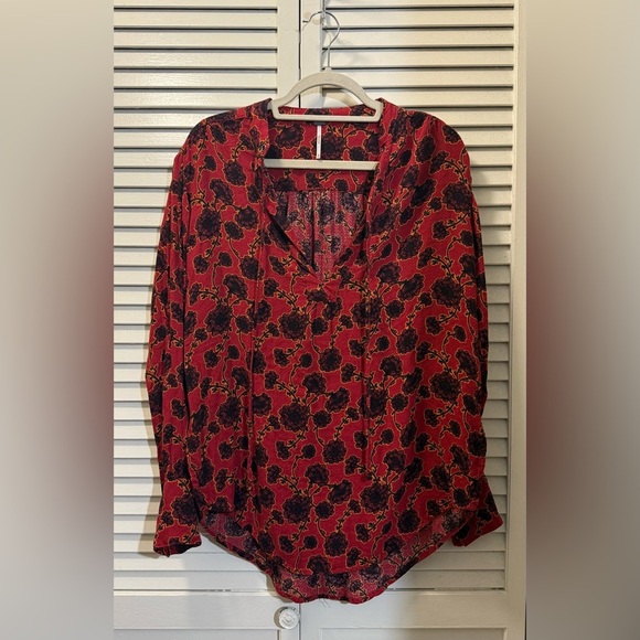 Free People Mia Floral Tie at Neck Tunic - Picture 5 of 7